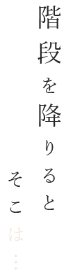 階段を降りるとそこは…